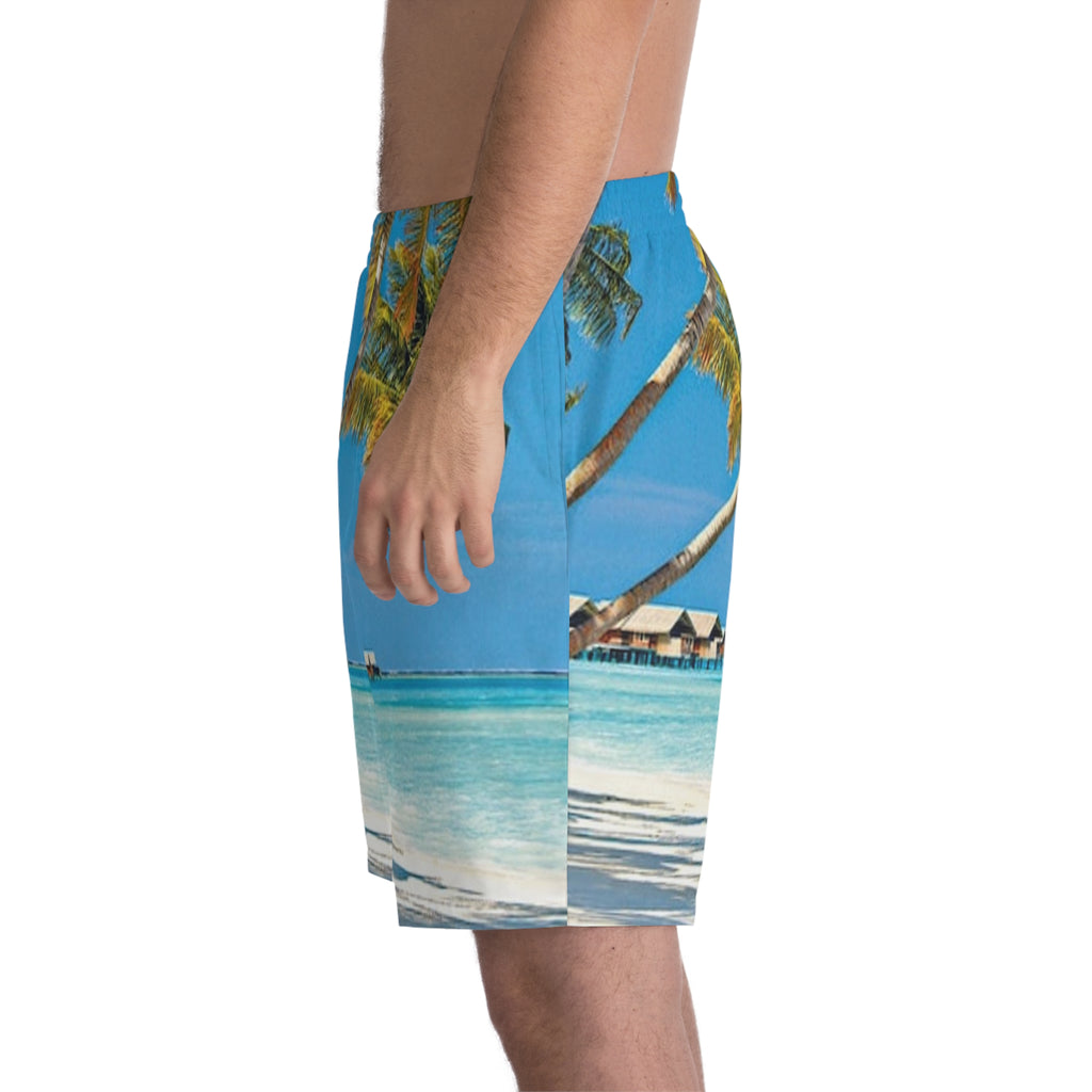 Men's Elastic Beach Shorts (AOP)