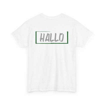 Funny "HALLO" Unisex Heavy Cotton Tee for Casual Wear
