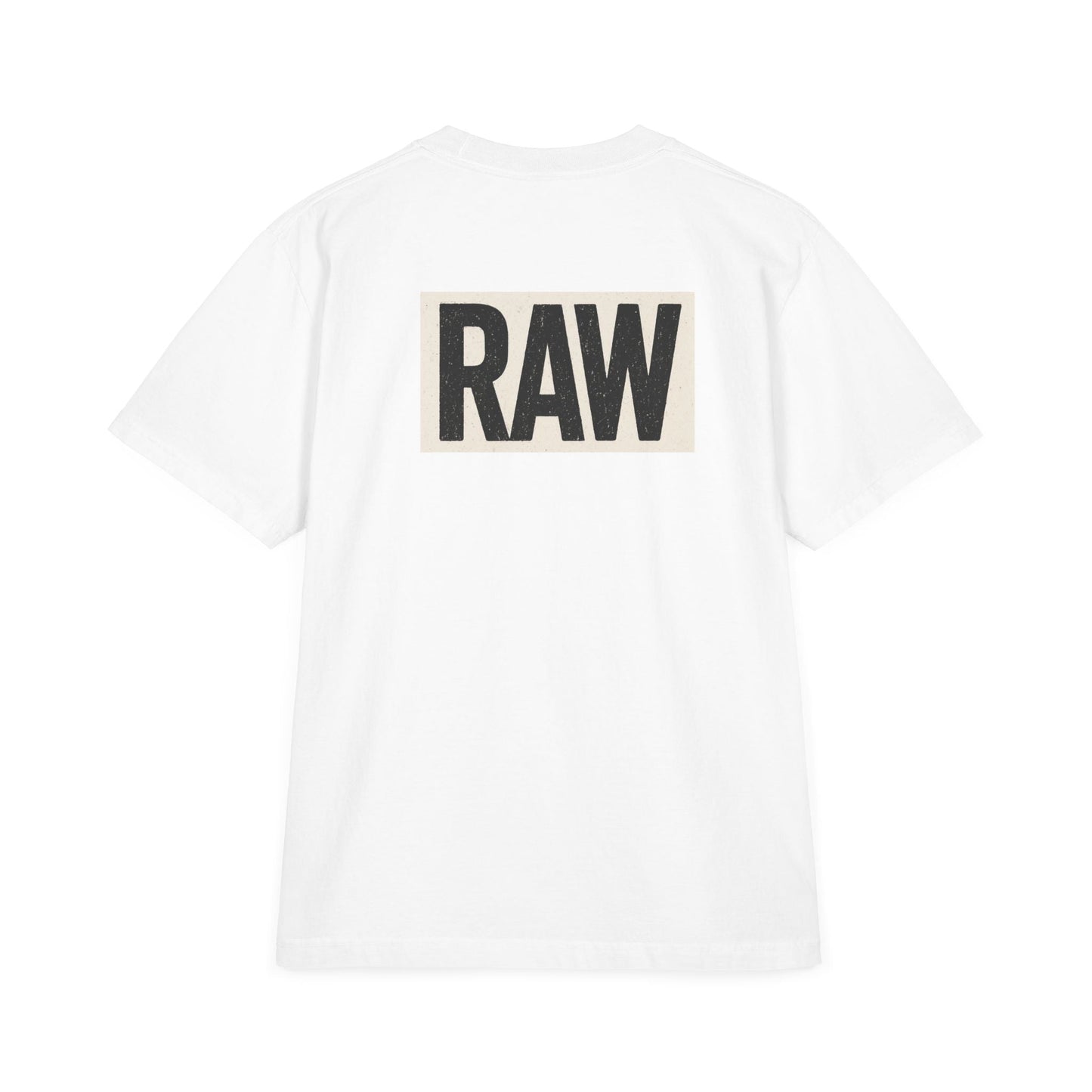 Stylish Unisex Graphic T-Shirt with 'RAW' Print, Casual Streetwear, Everyday Wear, Gift for Friends, Fashionable Basics Printify