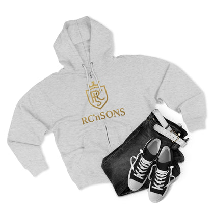 Stylish Unisex Zip Hoodie, Cozy Sweatshirt, Perfect Gift for Family, Casual Wear, Holiday Outfits, Logo Apparel Printify