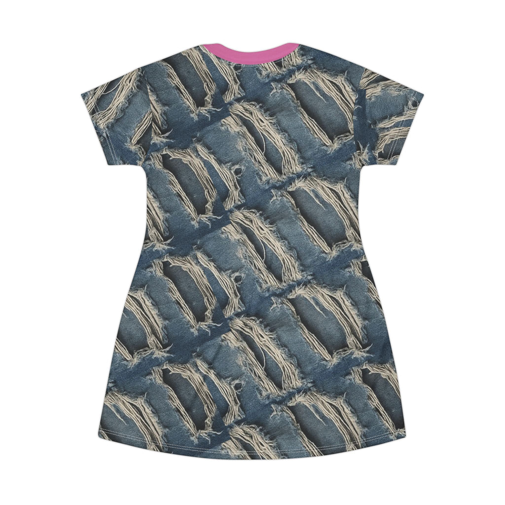 CasualT-Shirt Dress, Relaxed Fit, Summer Wear, Perfect for Beach Days, Stylish and Comfortable Printify