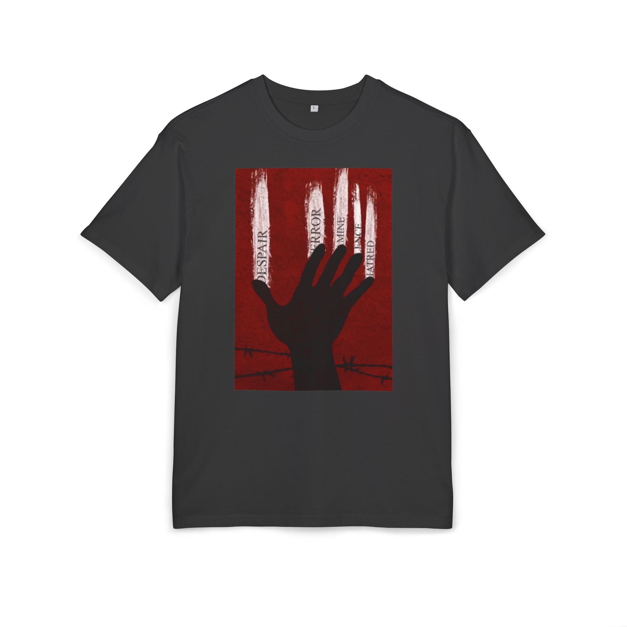 Bold Artistic Oversized Tee, Grunge Style Graphic Shirt, Unisex Urban Fashion, Statement Tee for Streetwear, Gift for Art Lovers Printify