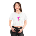 Flamingo Crop Tee, Summer Vibes Top, Cute Beachwear, Vacation Outfit, Casual Streetwear
