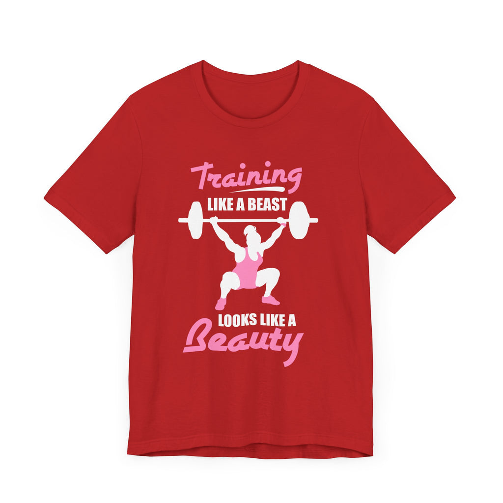 S’entraîner comme une bête ressemble à un tee-shirt unisexe de beauté 