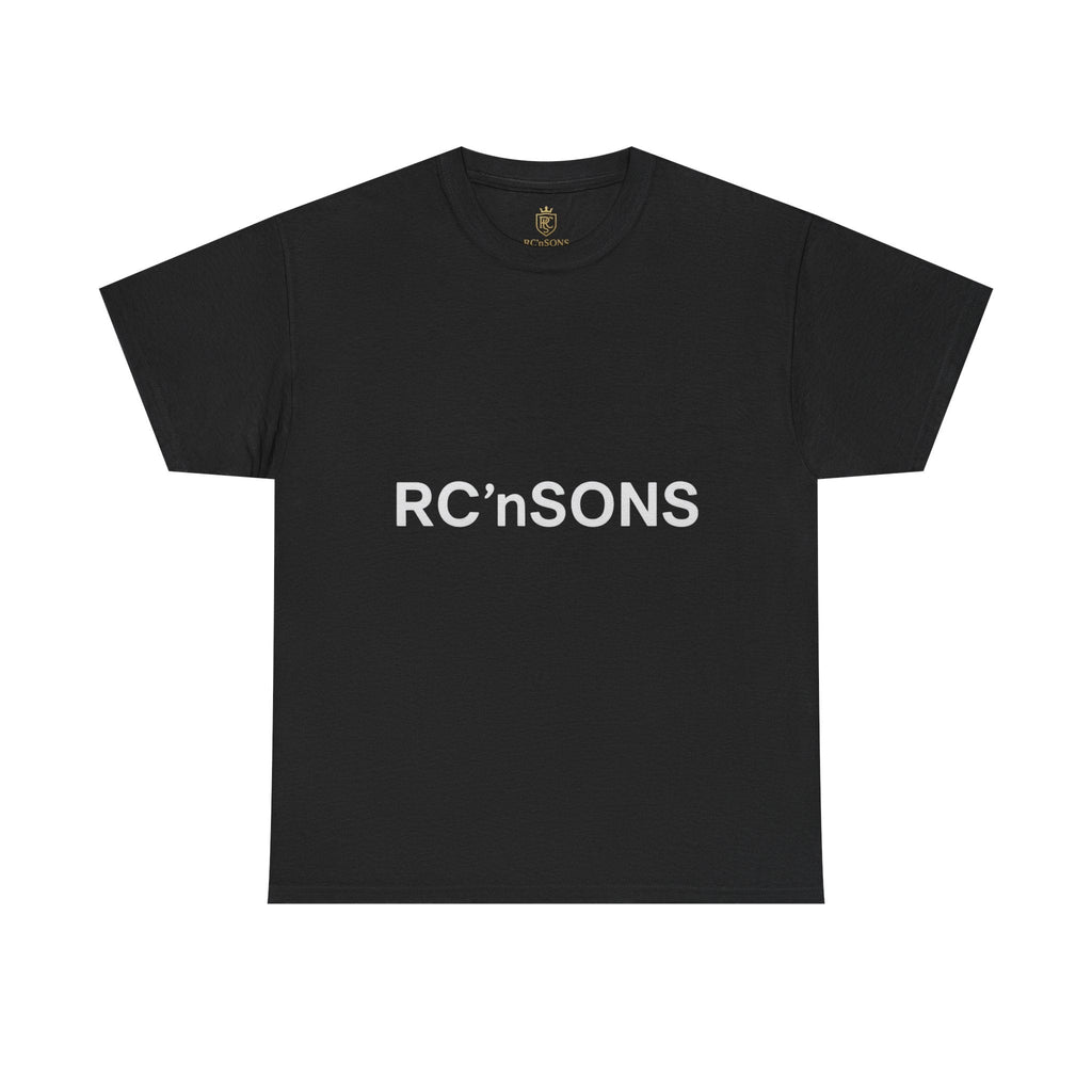 Stylish Unisex Heavy Cotton Tee with RC’nSONS Print - Perfect for Casual Wear, Gifts, Street Style, Everyday Comfort Printify
