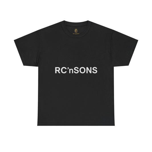 Stylish Unisex Heavy Cotton Tee with RC’nSONS Print - Perfect for Casual Wear, Gifts, Street Style, Everyday Comfort Printify