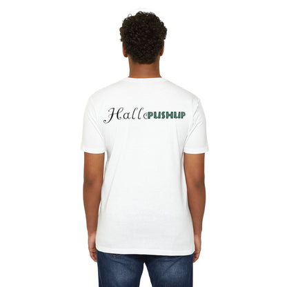 Unisex CVC Jersey T-Shirt - Halle PUSHUP Inspirational Design