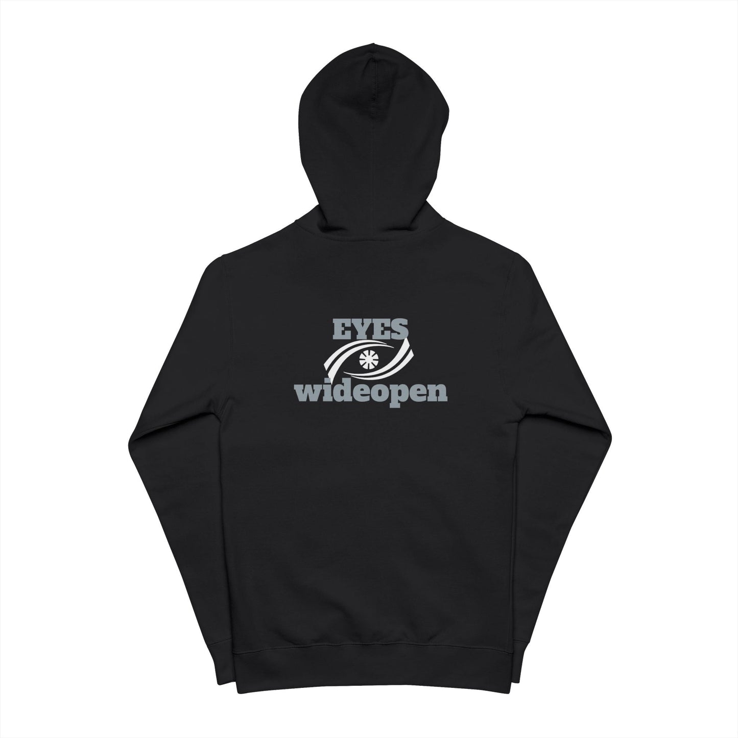 Zip Up Hoodie - Eyes Wide Open Design Printify