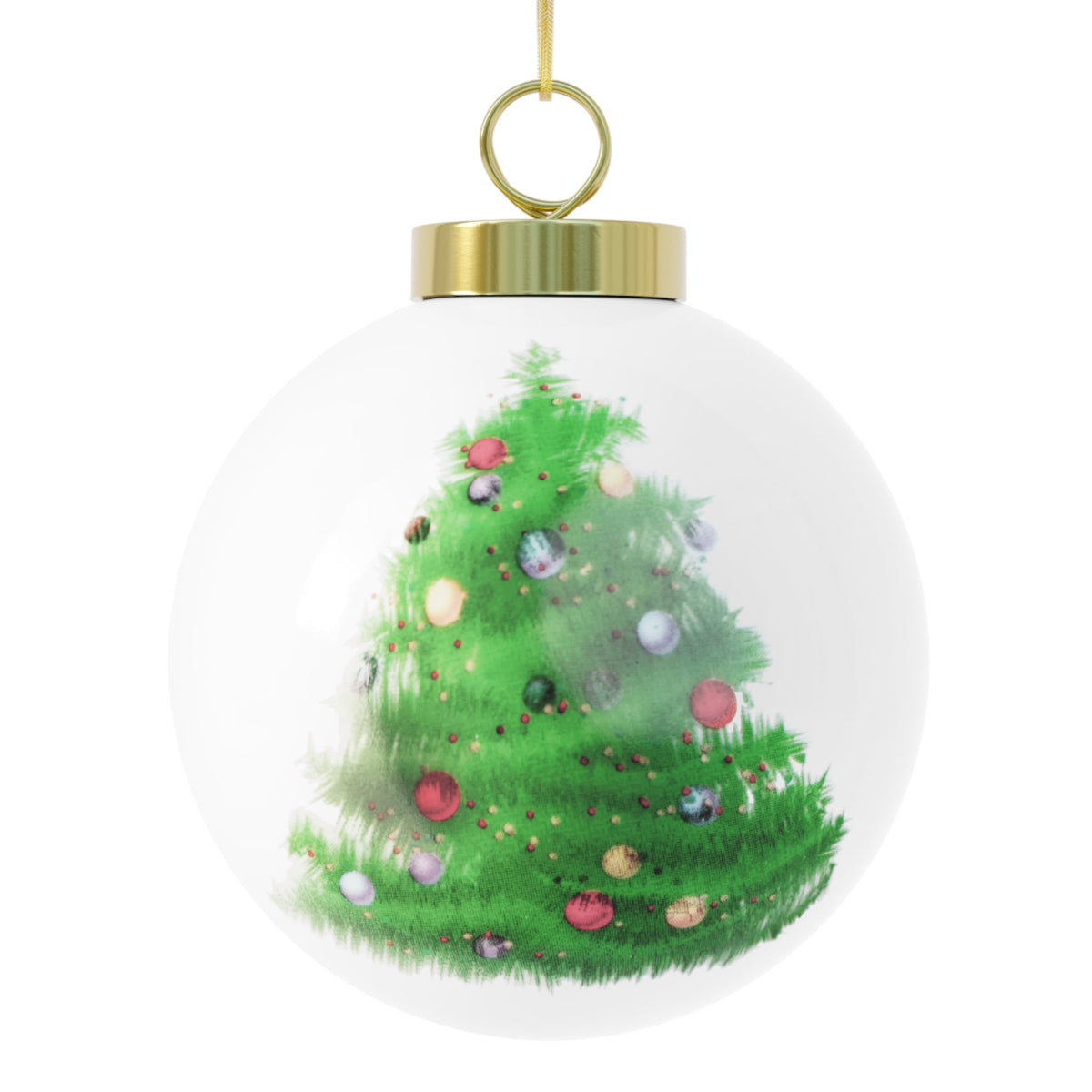 Christmas Ball Ornament - Happy Holidays Printify