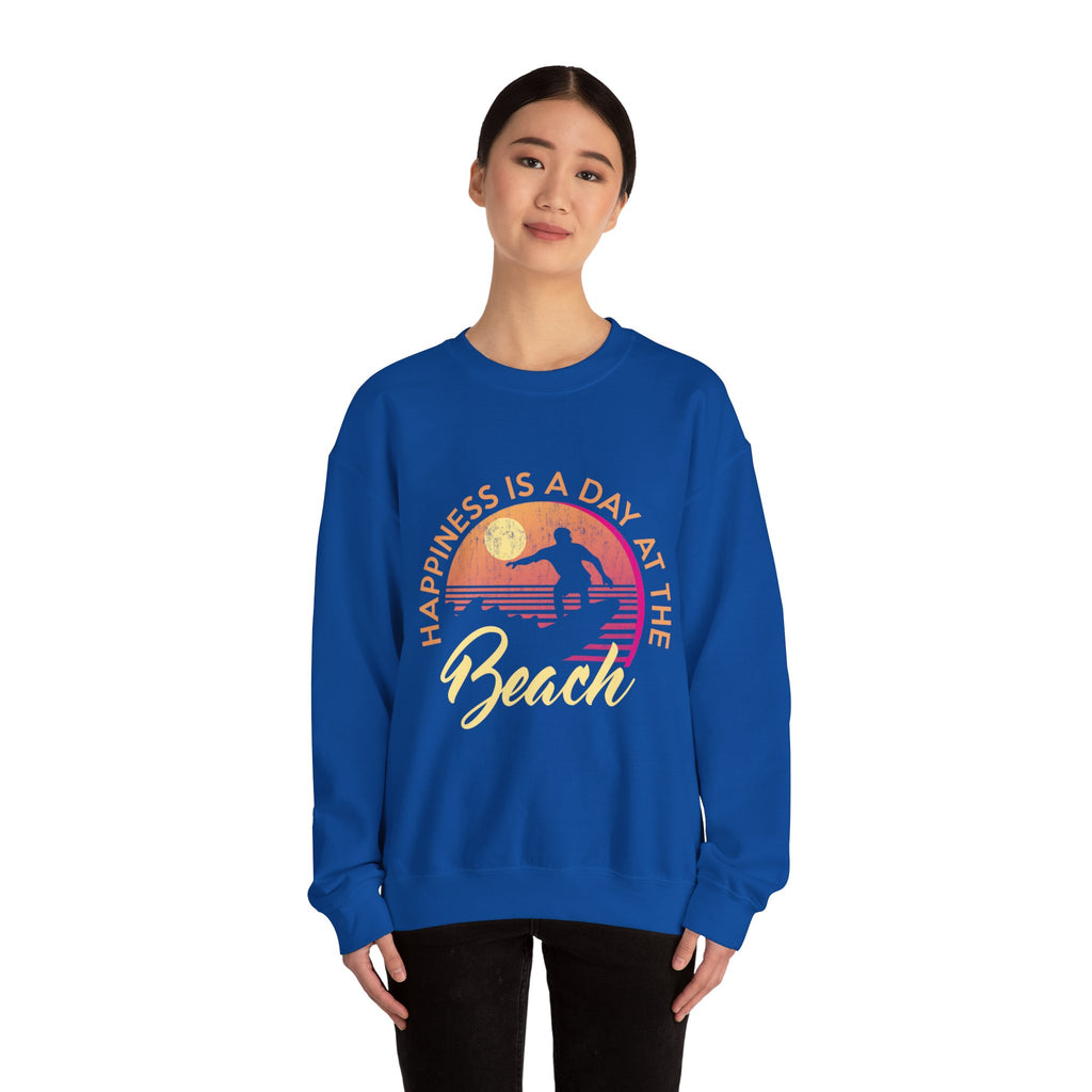Le bonheur est une journée à la plage Sweat-shirt unisexe 
