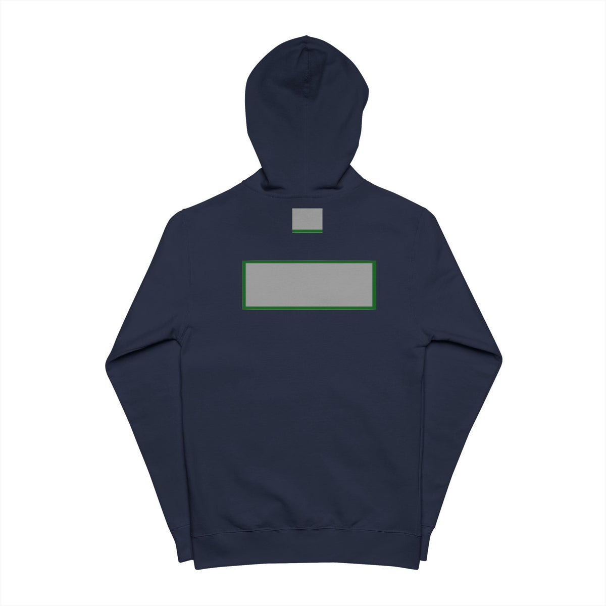 Unisex Fleece Zip Up Hoodie - Iconic Green Layered Design