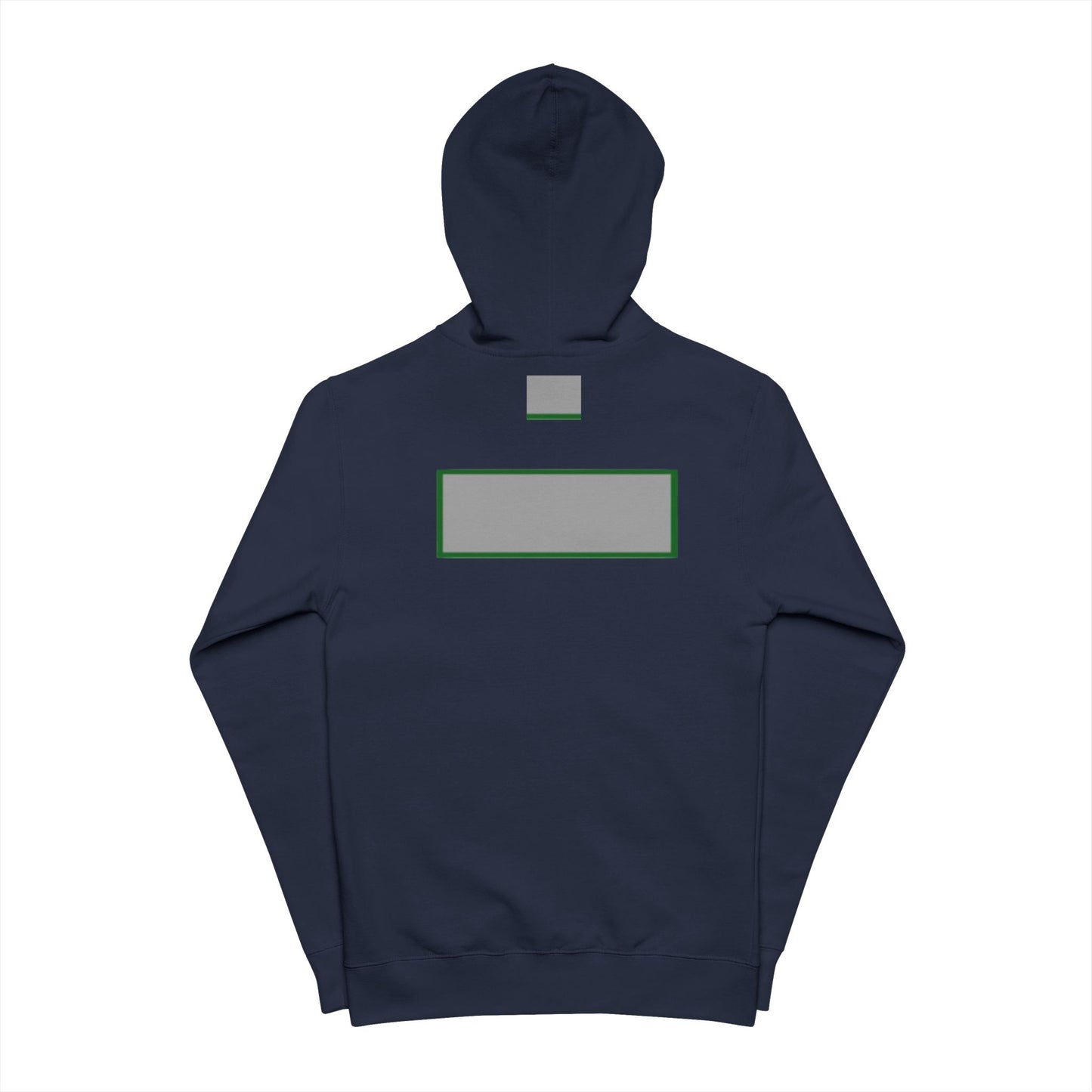 Unisex Fleece Zip Up Hoodie - Iconic Green Layered Design