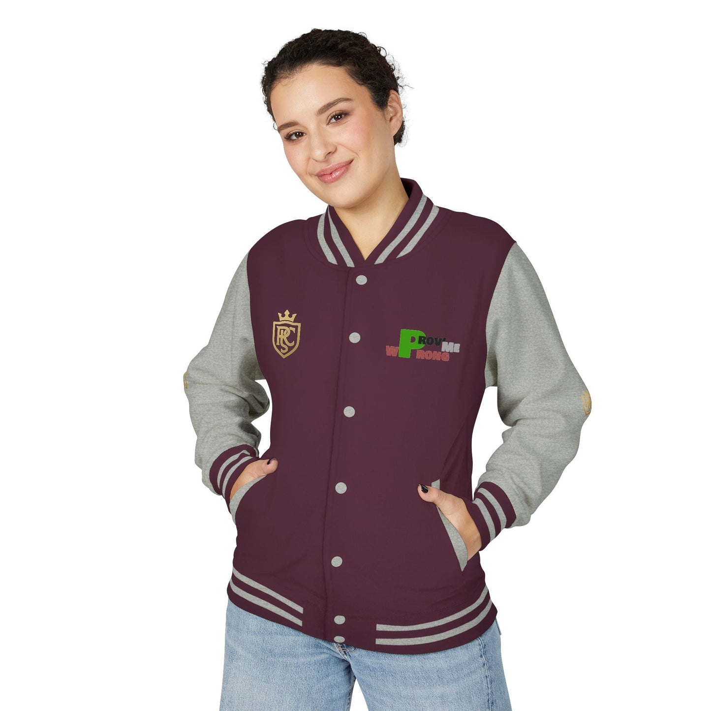 Unisex Heavyweight Letterman Jacket, Stylish Varsity Jacket, Casual Wear, Gift for Him/Her, Sports Team Apparel, College Spirit Gear Printify