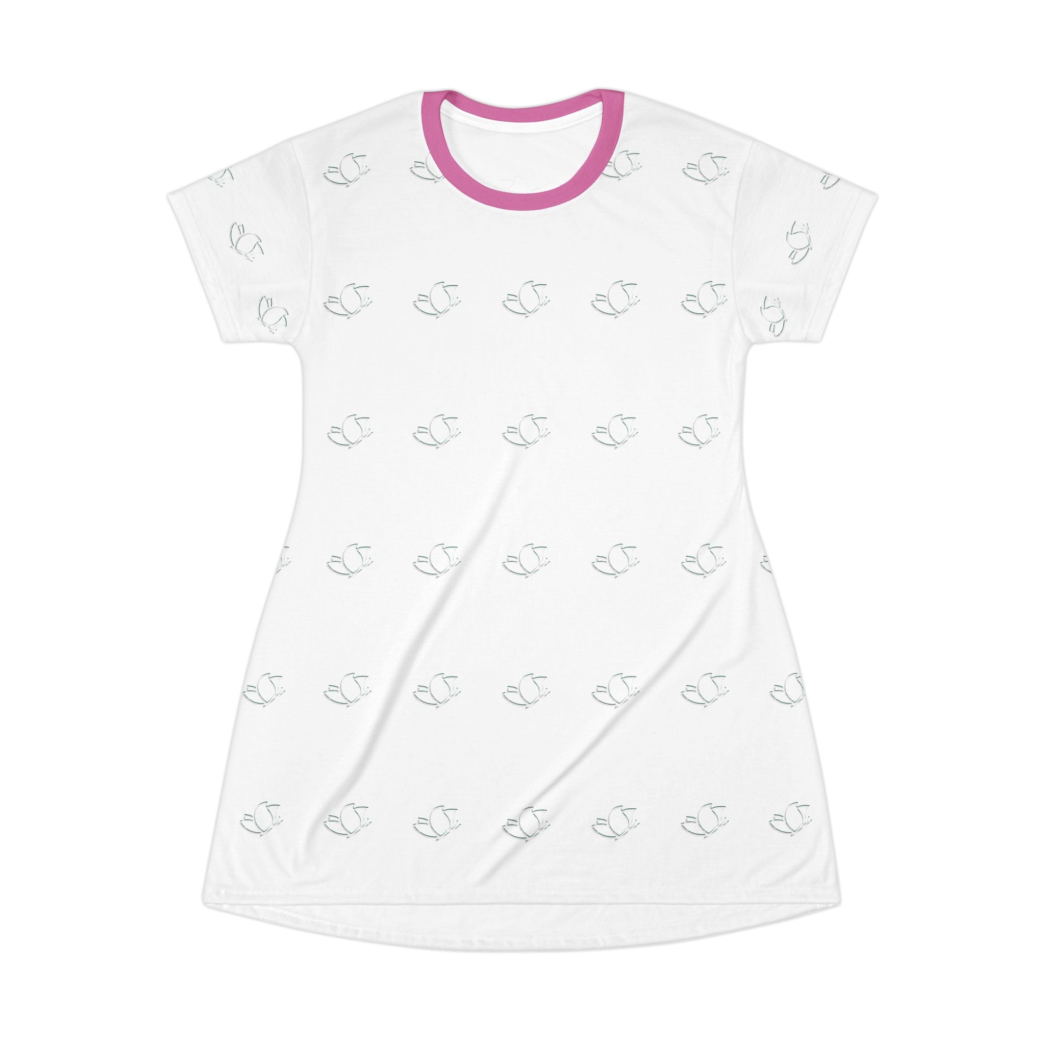 R- T-Shirt Dress Women's Casual Summer Short Sleeve Loose Tunic T-Shirt Dress