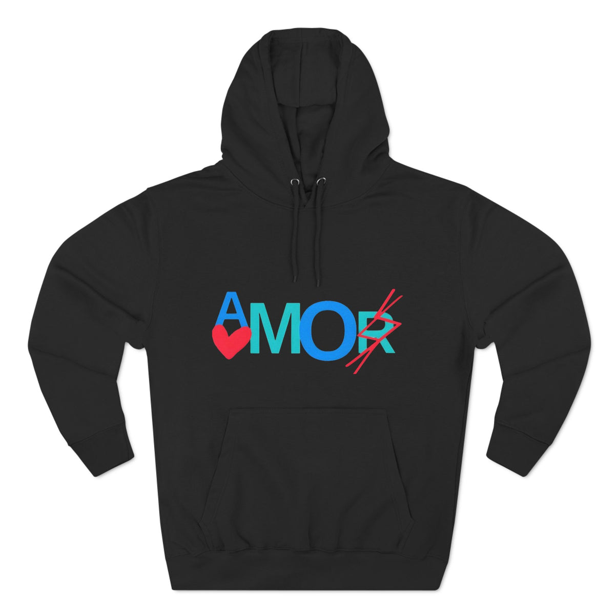 Amor Three-Panel Fleece Hoodie