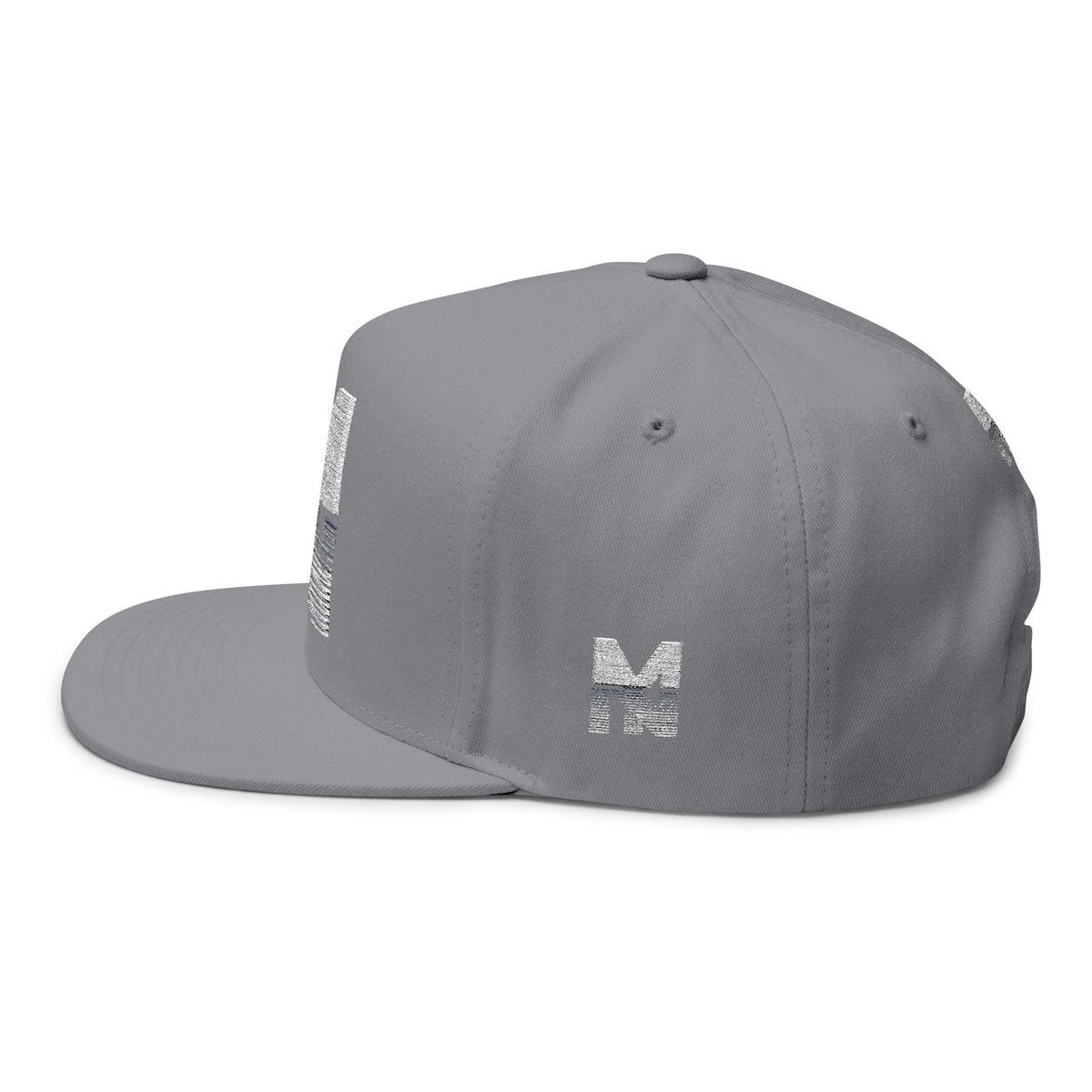 Stylish Embroidered Flat Bill Cap, Trend Snapback Printify