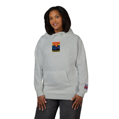 Colorful Mountain Unisex Fleece Hoodie, Cozy Sweatshirt, Casual Outfit, Gift for Nature Lovers, Fall Fashion Printify