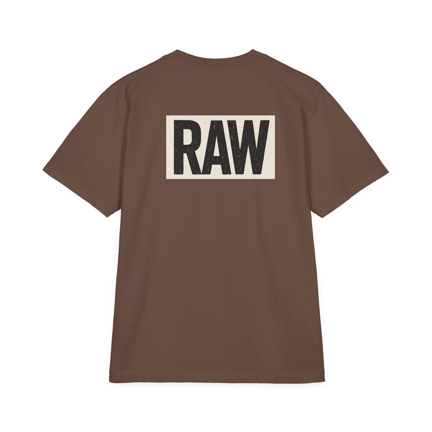Stylish Unisex Graphic T-Shirt with 'RAW' Print, Casual Streetwear, Everyday Wear, Gift for Friends, Fashionable Basics Printify