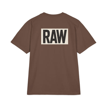 Stylish Unisex Graphic T-Shirt with 'RAW' Print, Casual Streetwear, Everyday Wear, Gift for Friends, Fashionable Basics Printify