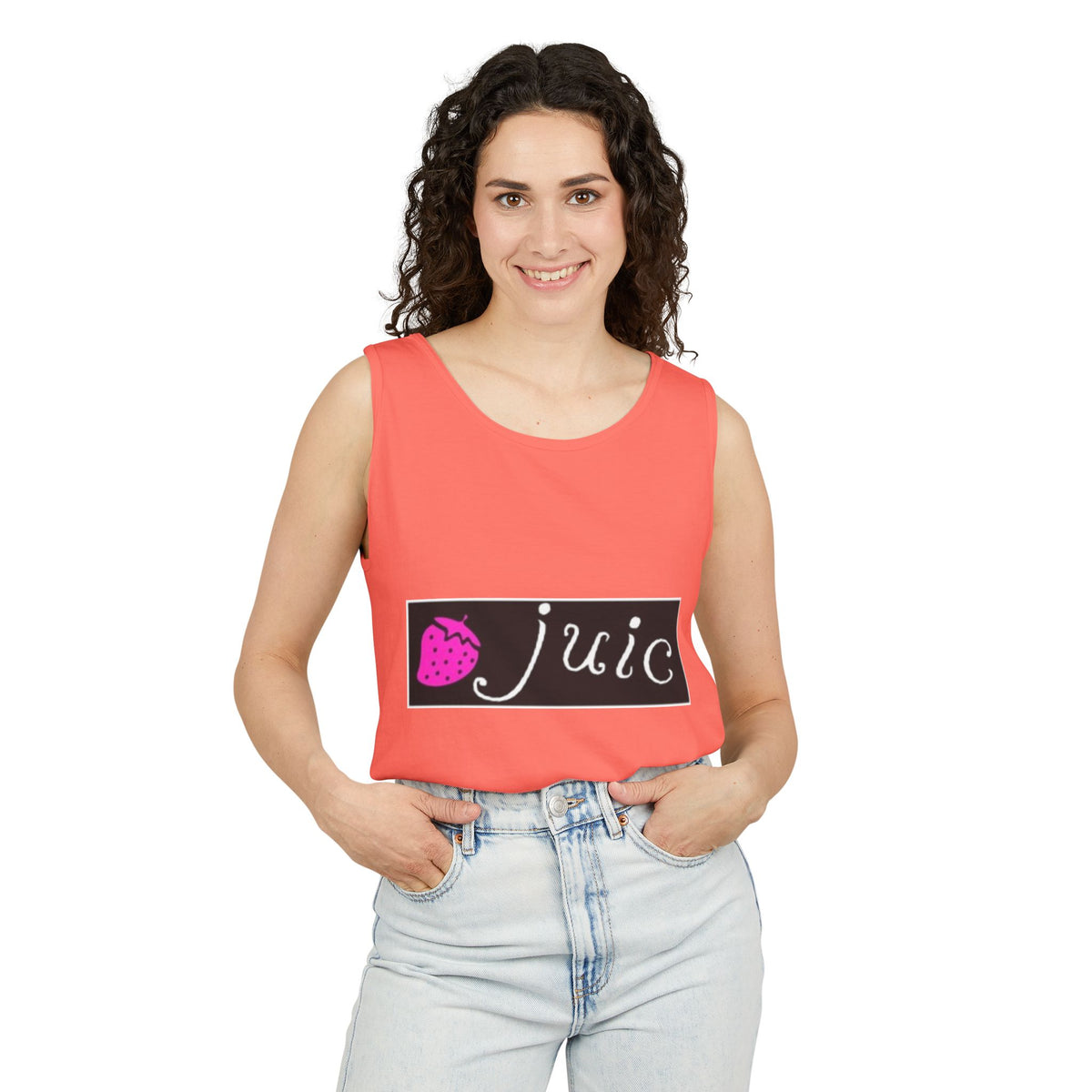 Juice-Themed Unisex Tank Top, Perfect for Summer Outings, Pool Parties, and Fruit Lovers