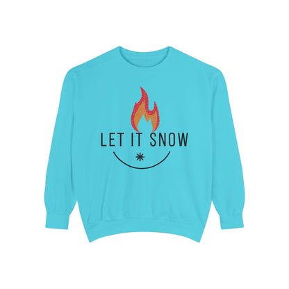 Let It Snow Unisex Garment-Dyed Sweatshirt