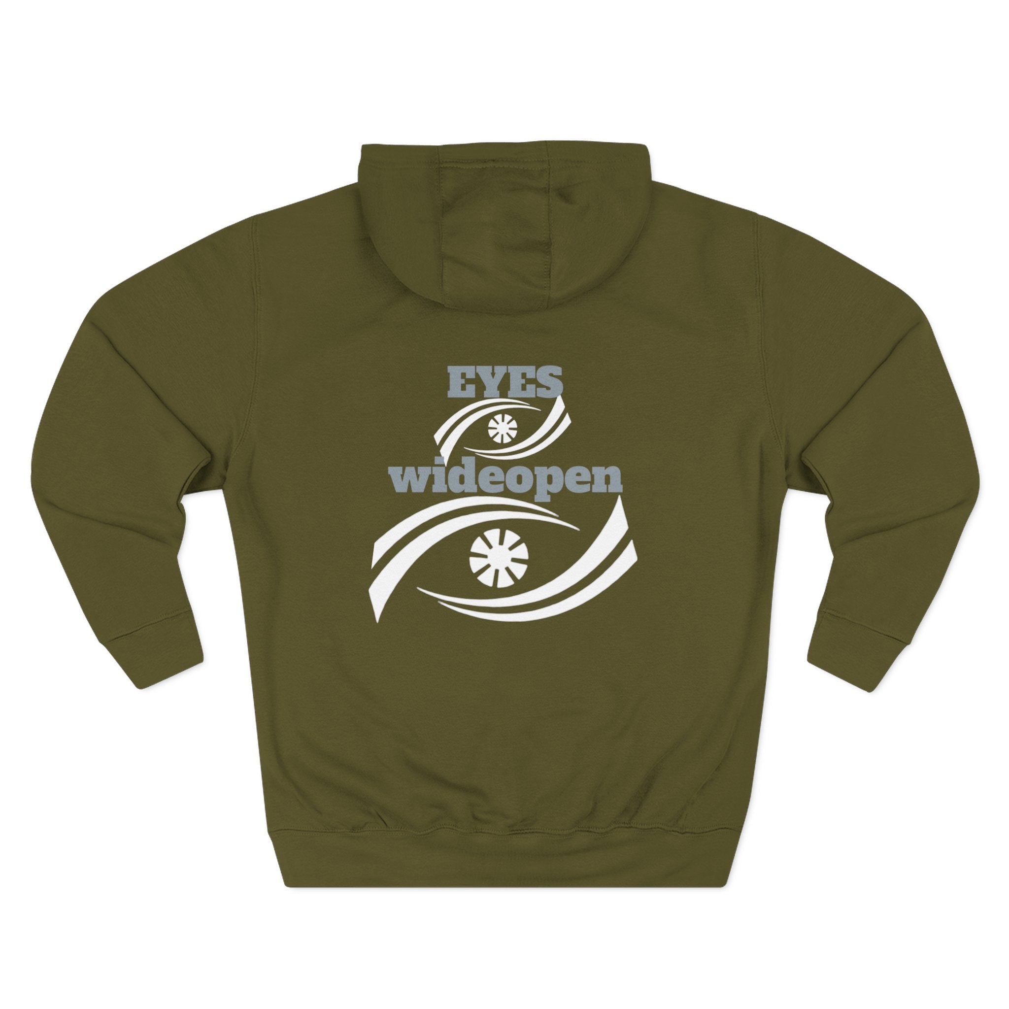 Fleece Hoodie, Cozy Warmth, Casual Style, Perfect for All Seasons, Gift for Friends, EYES wideopen Design