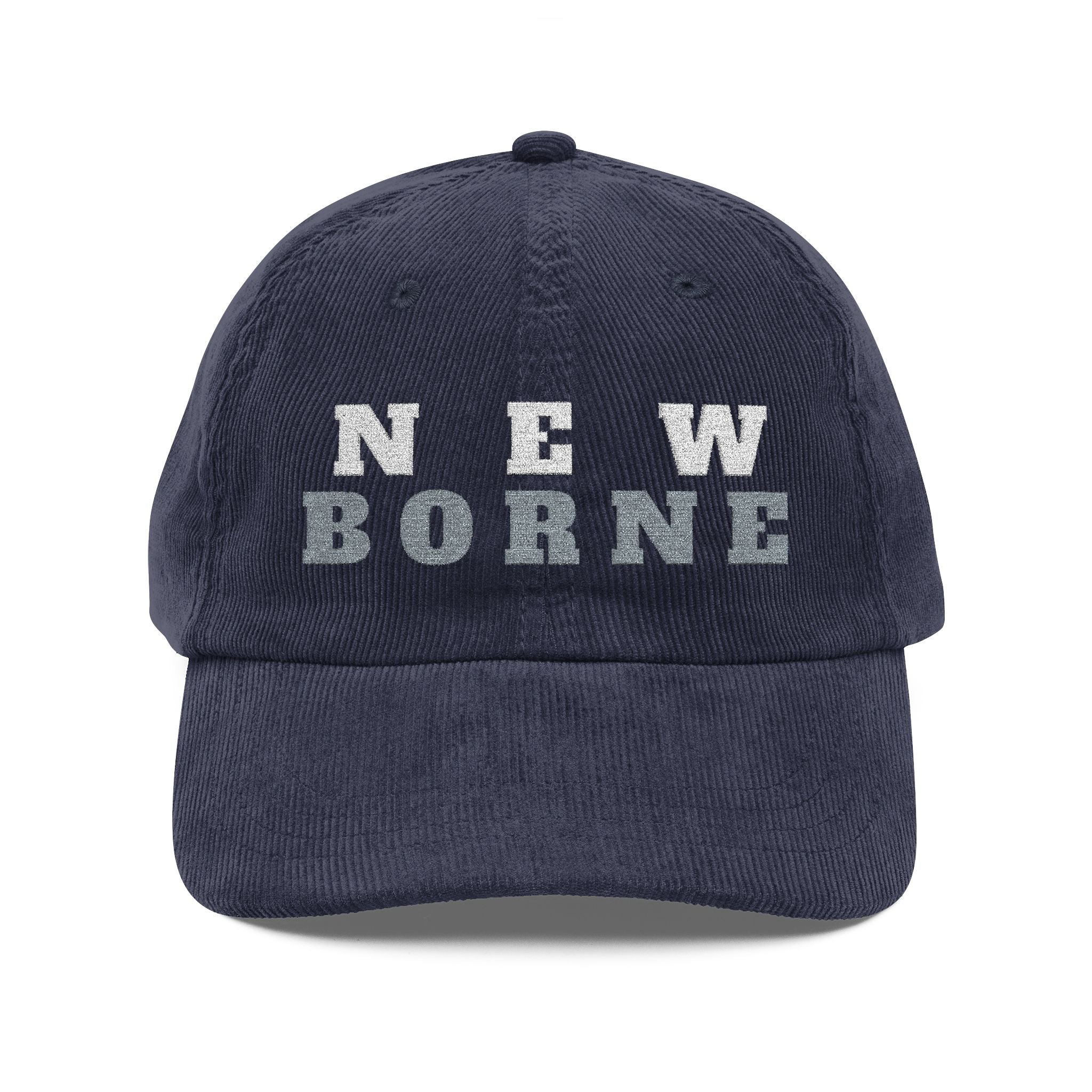 Cap Vintage Corduroy Embroidered Hat - New Borne Design Printify