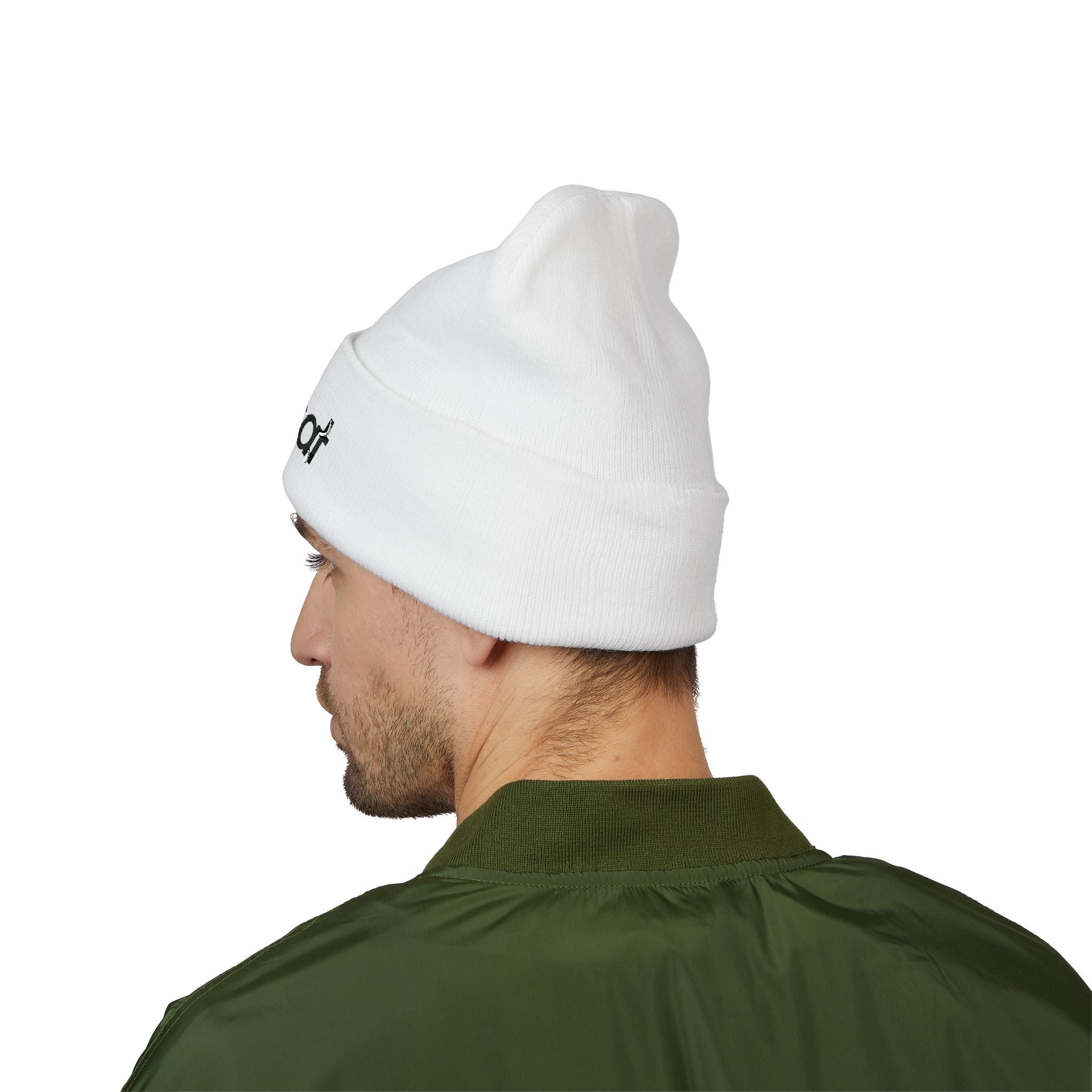 Beanie Hat Cat Design Embroidery