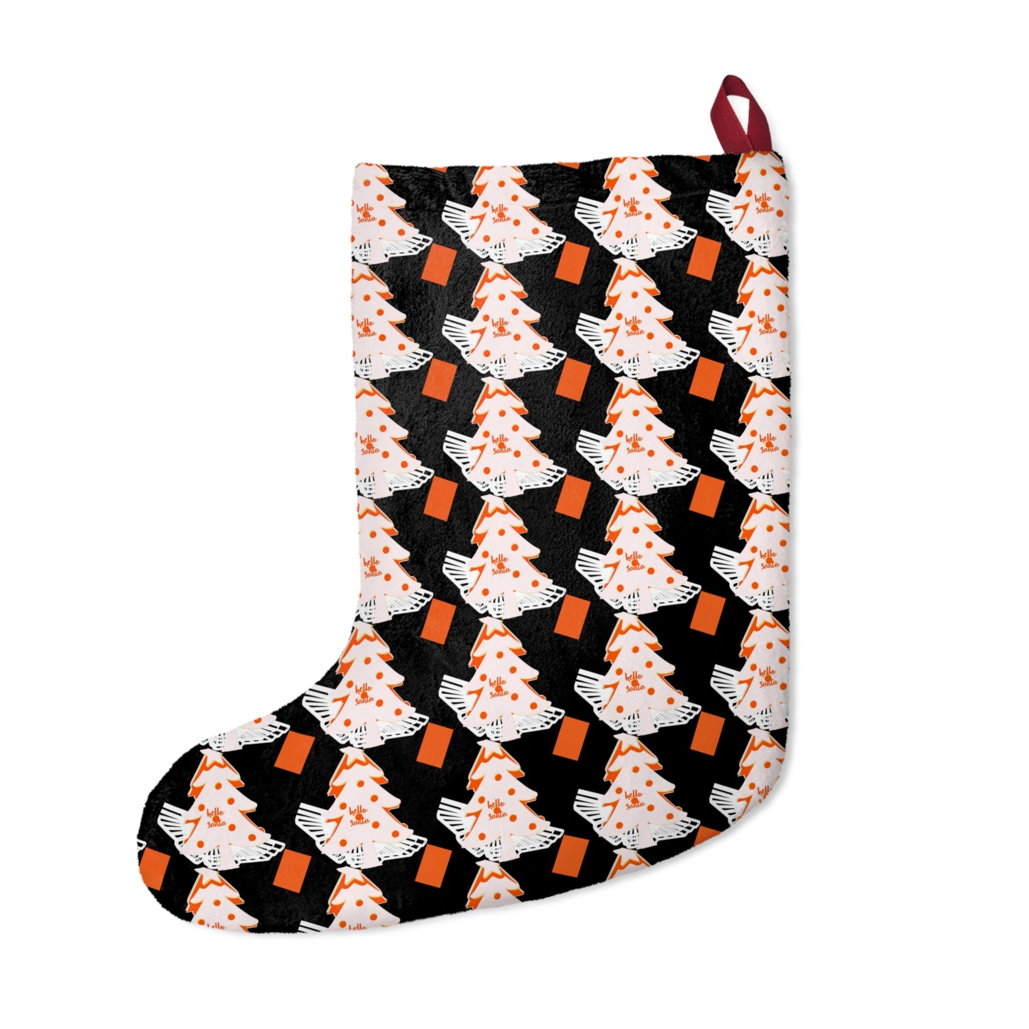 Charming Christmas Stockings with Festive Tree Designs, Holiday Decor, Gift Holders, Xmas Home Decoration, Winter Stocking Decoration, [...] Printify