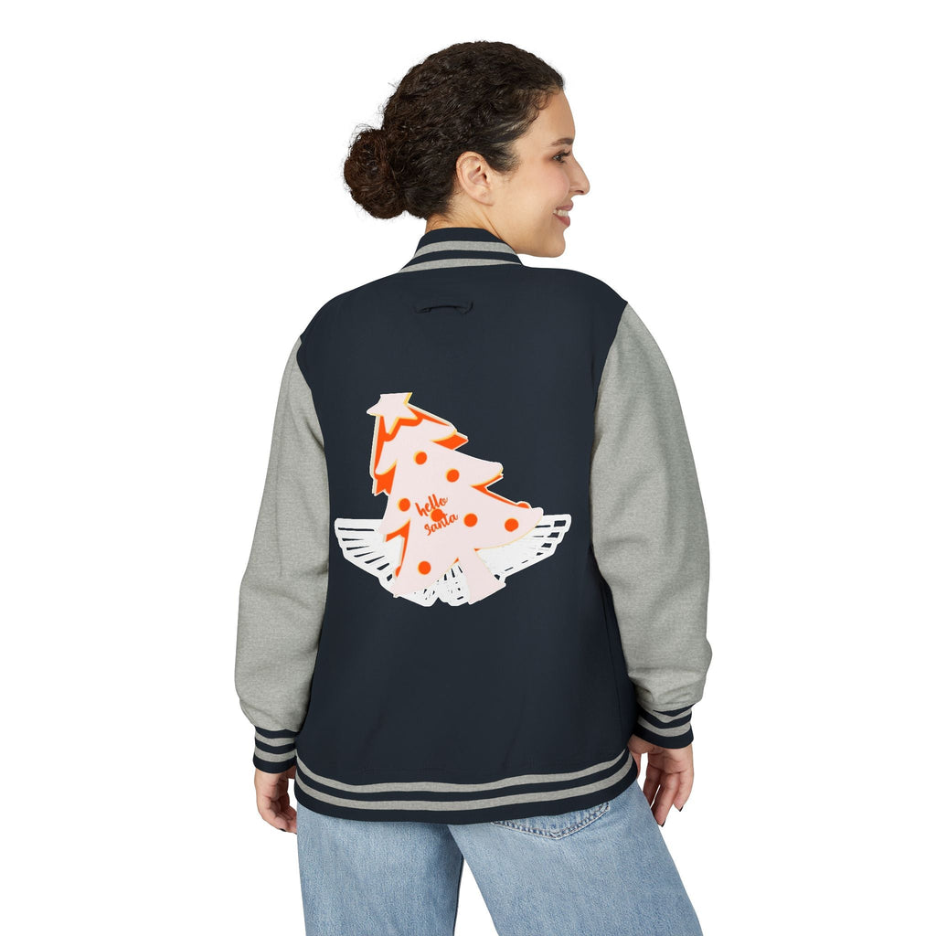 Letterman Jacket - 'hello santa' Design Printify