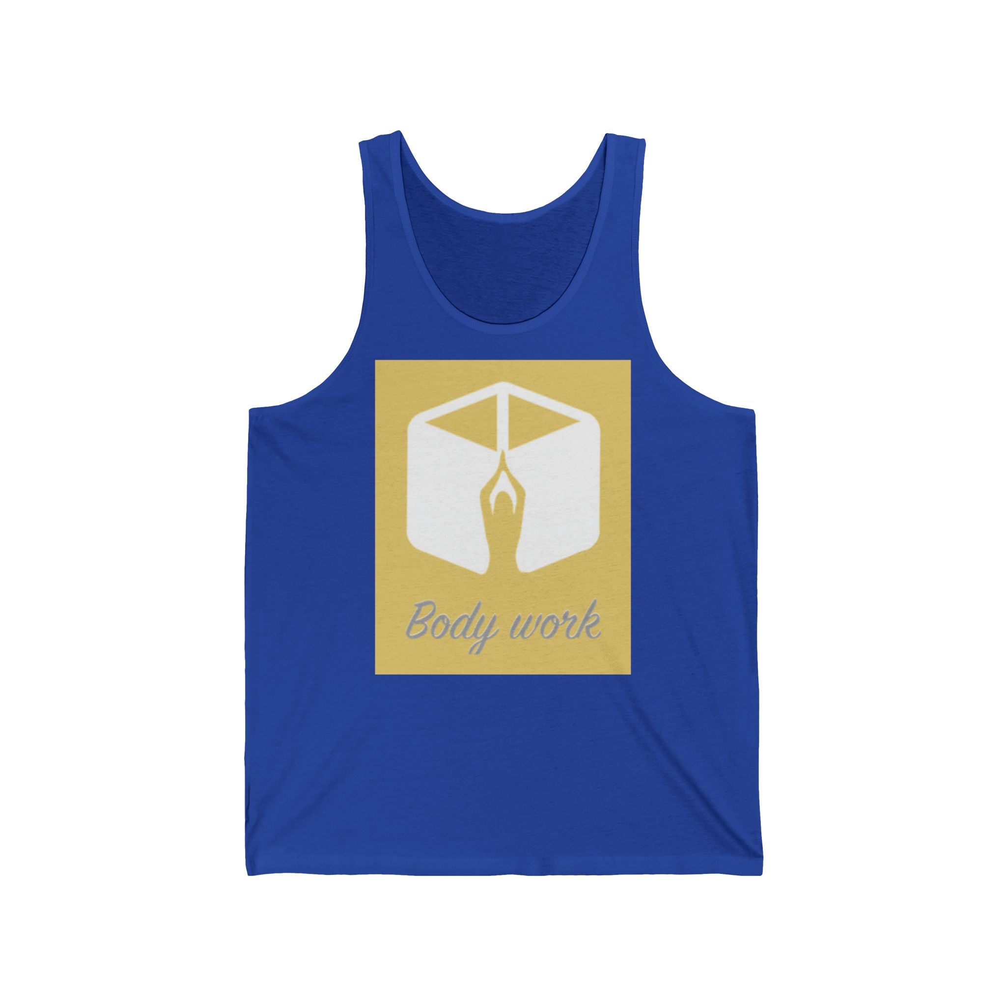 Unisex Jersey Tank Top - Body Work Design, Yoga Apparel, Fitness Gear, Workout Shirt, Gift for Health Enthusiasts