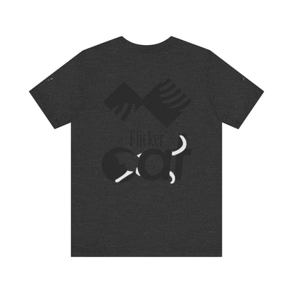 Flicker Cat Graphic Tee - Unisex Jersey Short Sleeve T-Shirt for Cat Lovers