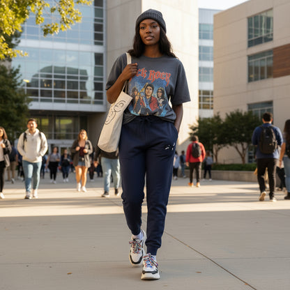 Cozy Cat Embroidered Fleece Sweatpants for Relaxation & Lounging Printify