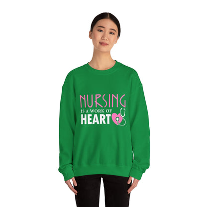 Nursing Is A Work Of Heart Unisex Sweatshirt Printify