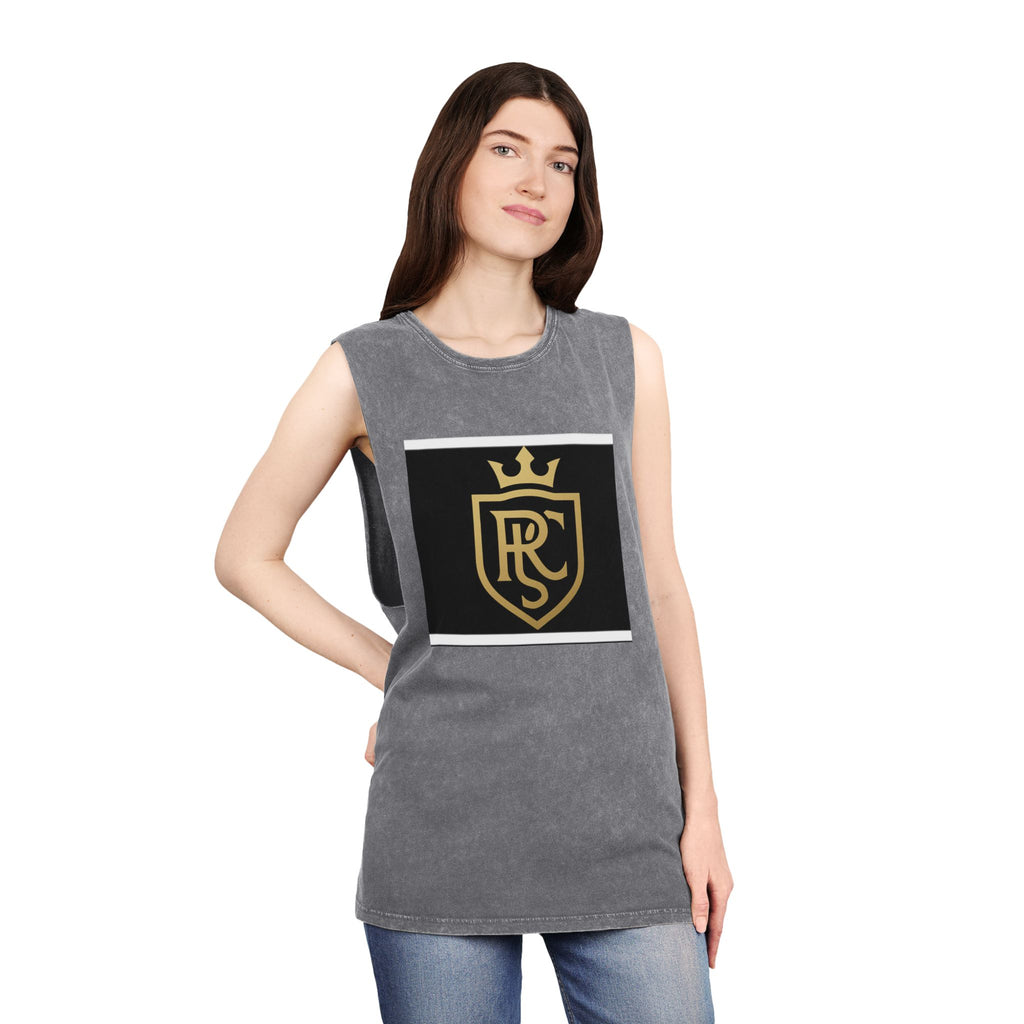 Stylish Unisex Stonewash Tank Top-Casual
