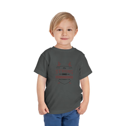 Soyez fort et courageux Tee-shirt pour tout-petits 