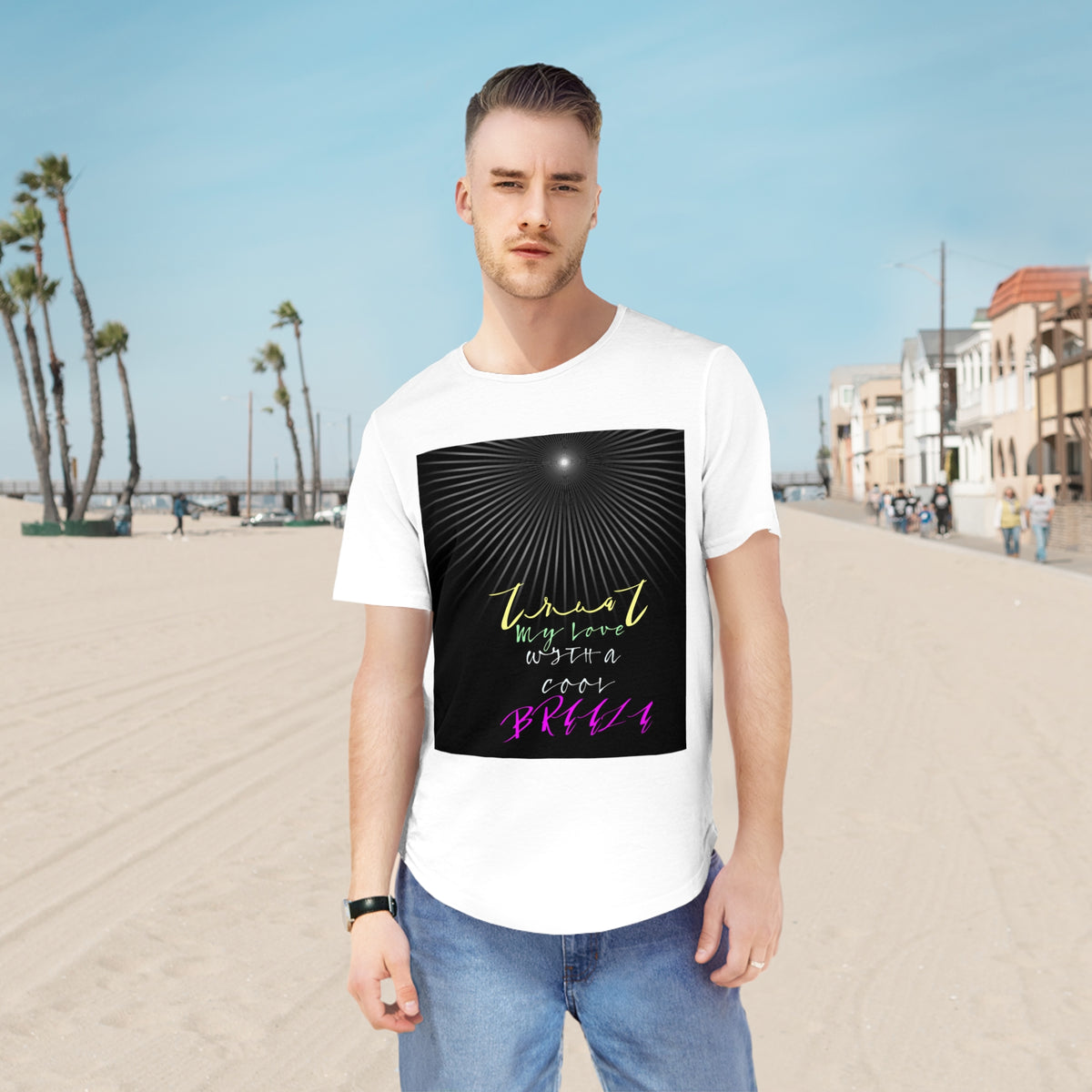 Men's Jersey Curved Hem Tee