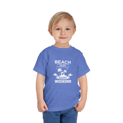 Beach Is My Happy Weekend Toddler Tee