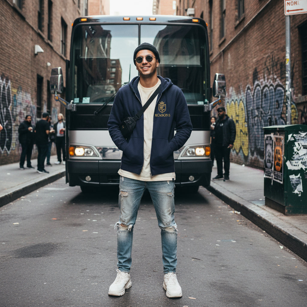 Stylish Unisex Zip Hoodie, Cozy Sweatshirt, Perfect Gift for Family, Casual Wear, Holiday Outfits, Logo Apparel Printify