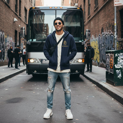 Stylish Unisex Zip Hoodie, Cozy Sweatshirt, Perfect Gift for Family, Casual Wear, Holiday Outfits, Logo Apparel Printify