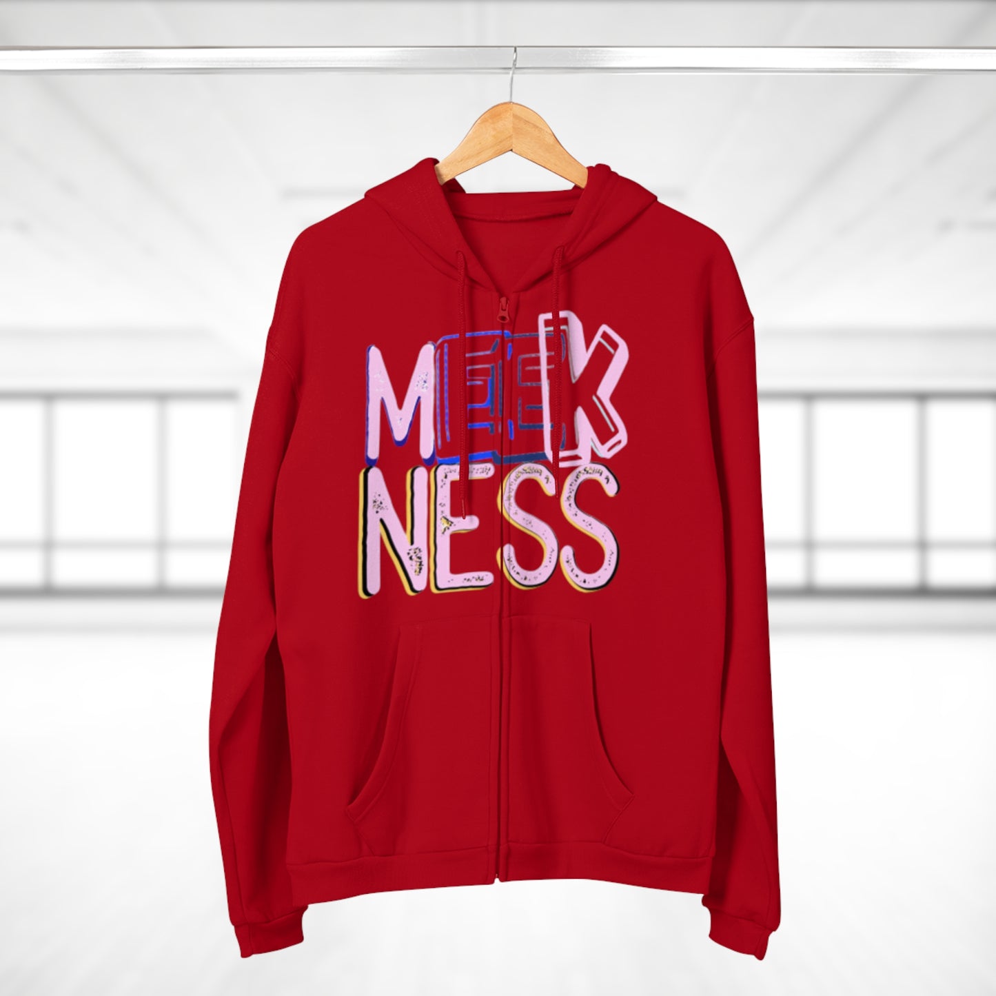 Meekness Unisex Hooded Zip Sweatshirt - Stylish Graphic Zip Hoodie for Everyday Comfort