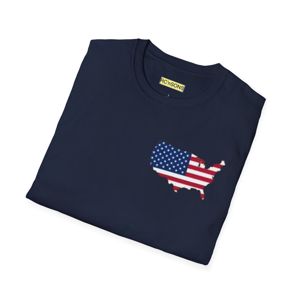 American Flag Tee - Unisex Softstyle T-Shirt for Patriotic Celebrations, 4th of July, Veterans Day, Casualwear, Gift Idea