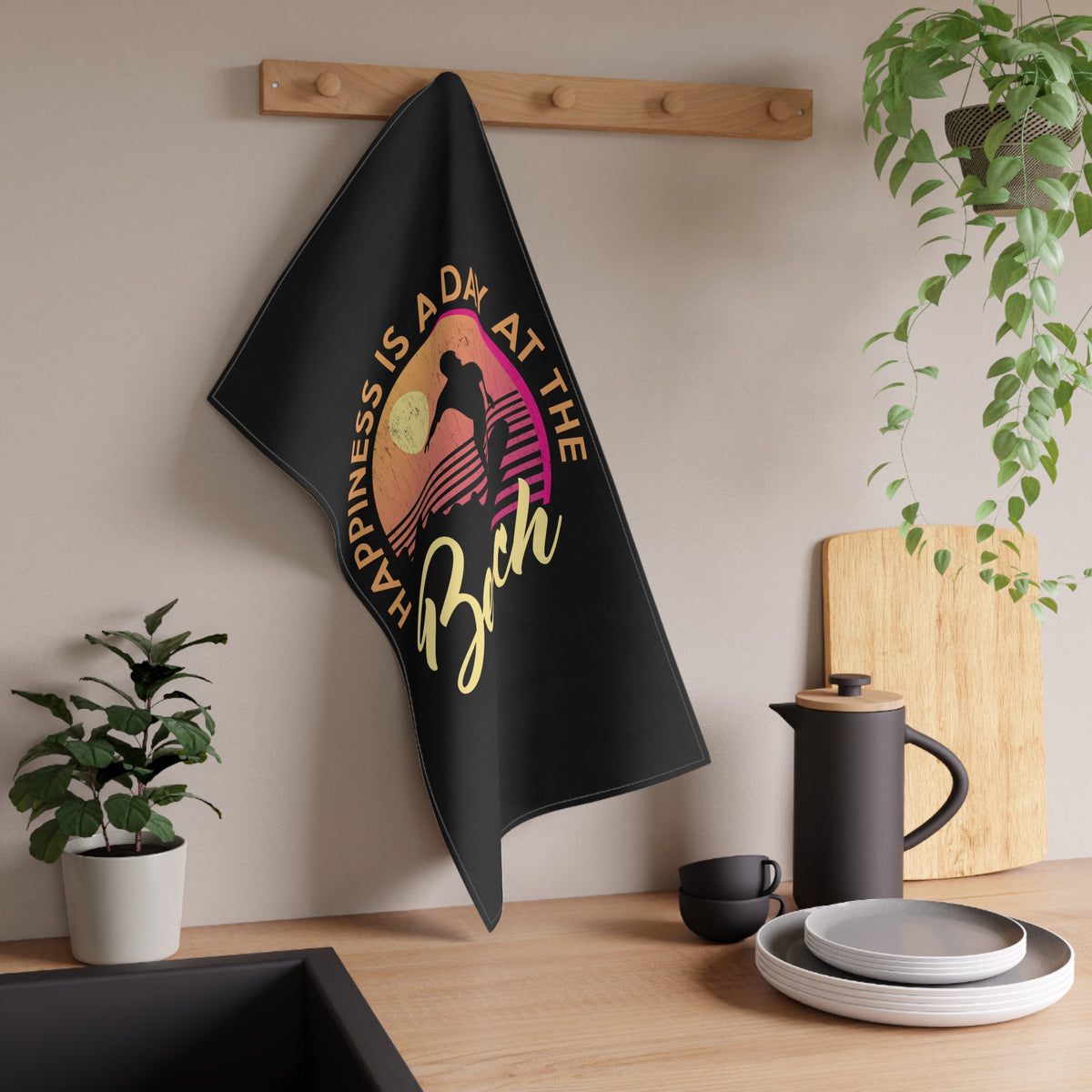 Happiness Is A Day At The Beach Towel