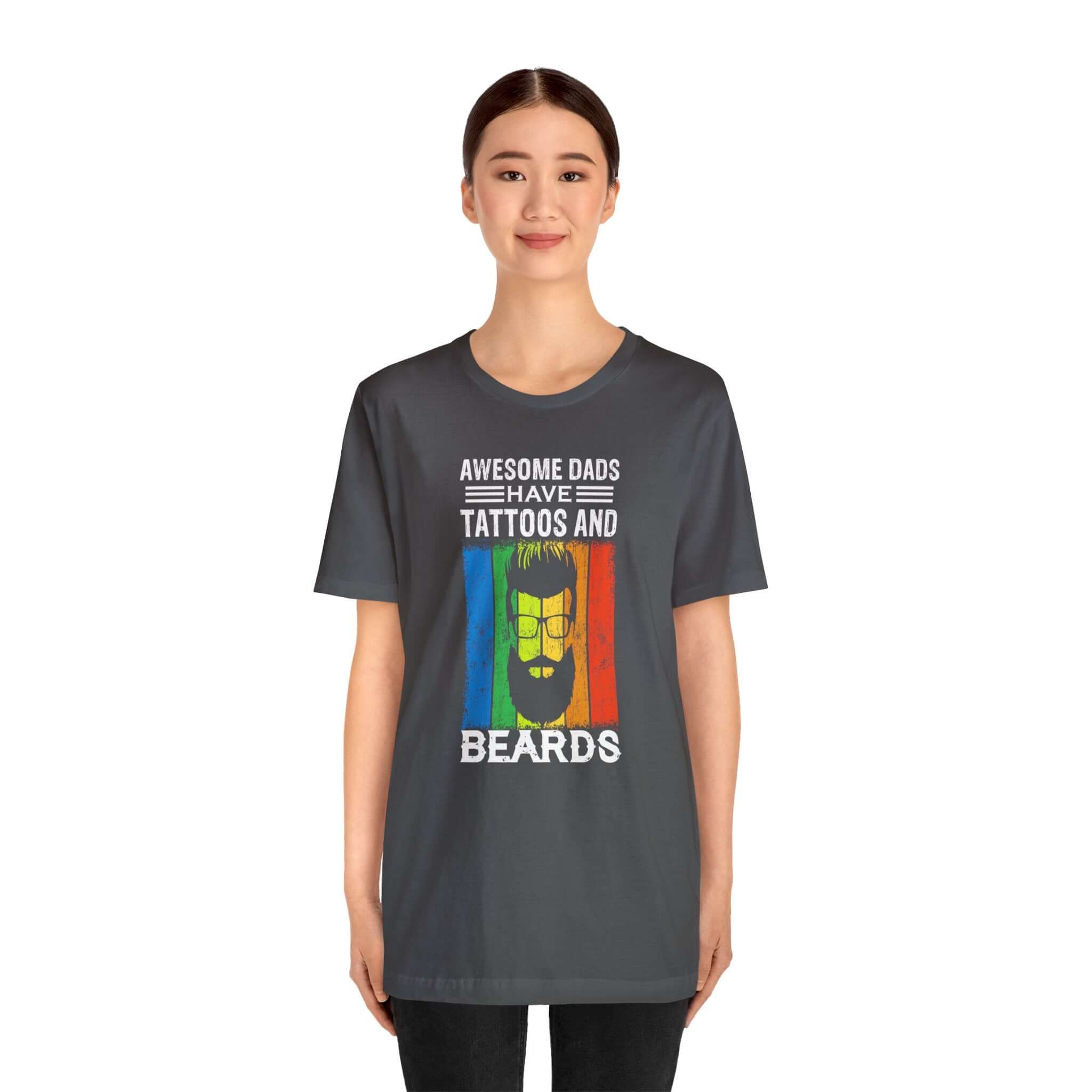 Awesome Dads Have Tattoos And Beards Unisex Tee - RC’nSONS