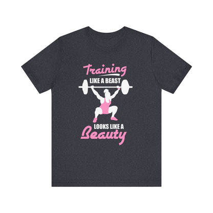 S’entraîner comme une bête ressemble à un tee-shirt unisexe de beauté 