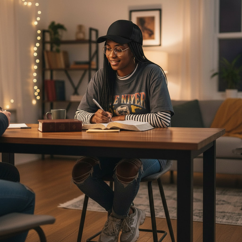 Faith-Inspired Snapback Cap | God Over Creation | Gift for Believers, Christian Apparel, Religious Accessories, Everyday Wear Printify