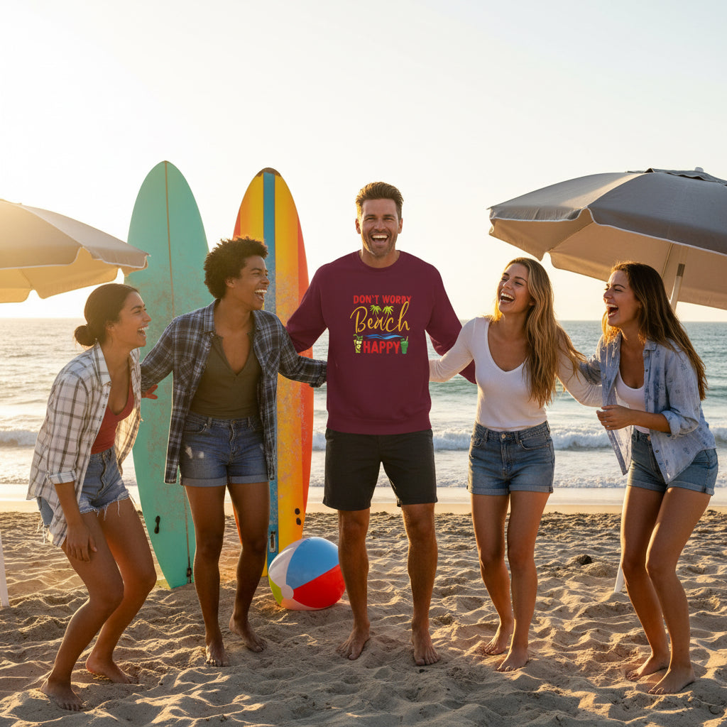 Don't Worry Beach Happy Unisex Sweatshirt - RC’nSONS