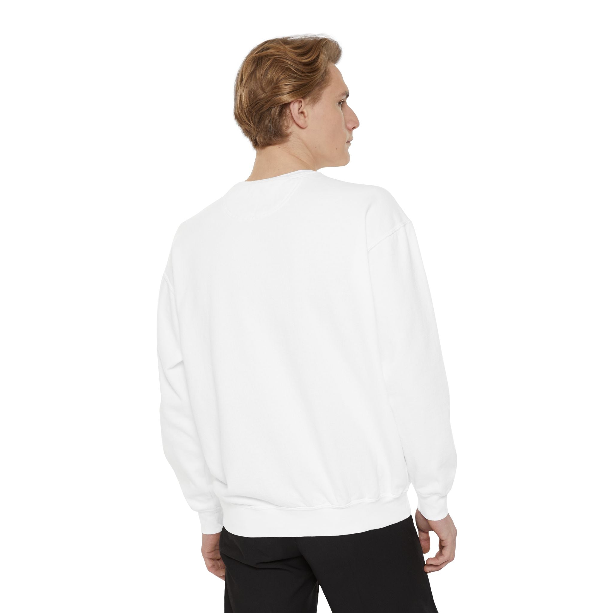 Garment-Dyed Sweatshirt, Cozy Unisex Pullover, Casual Comfortable Sweater, Perfect for Relaxing, Gift Idea for Friends and Family Printify