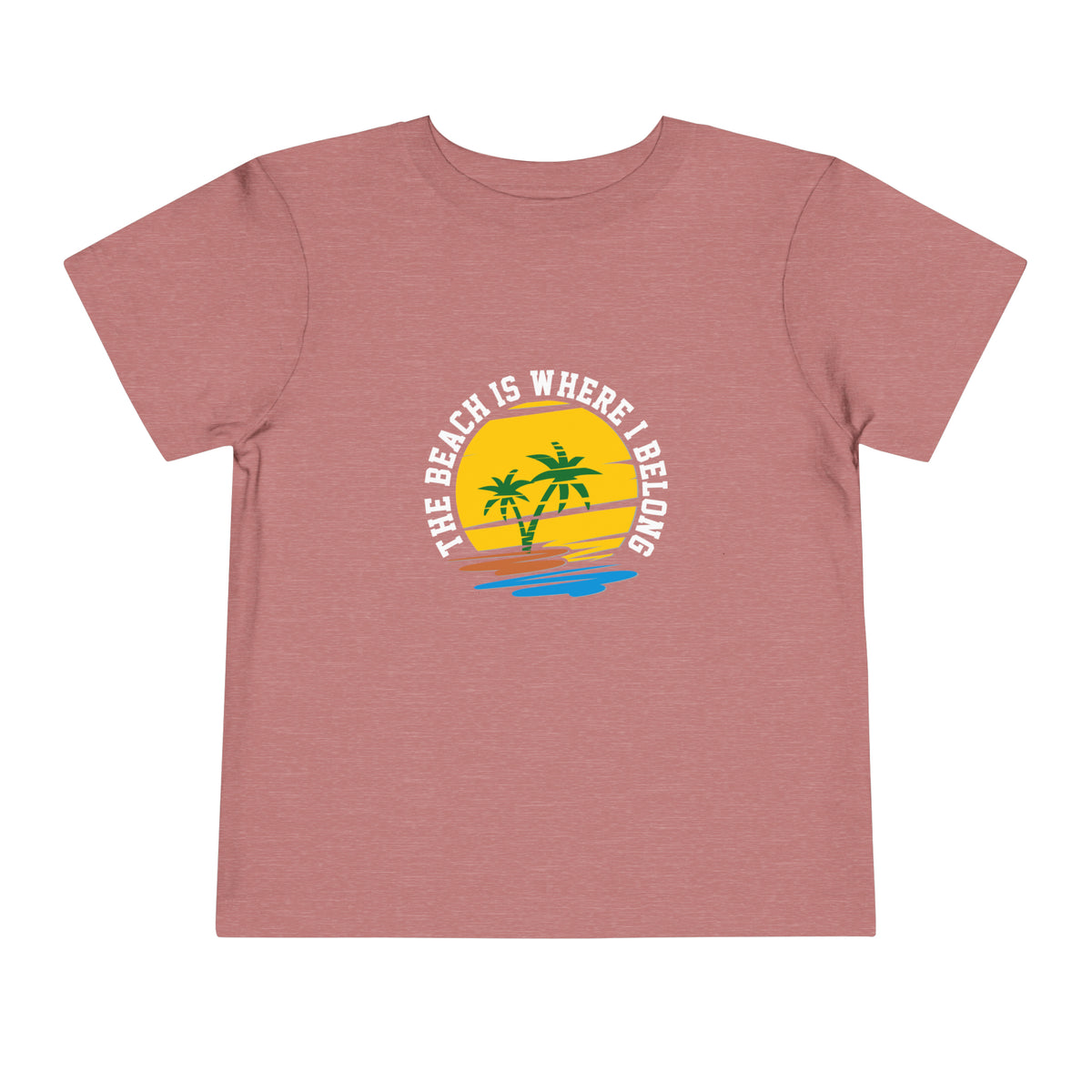 La plage est là où j’appartiens T-shirt pour tout-petits 