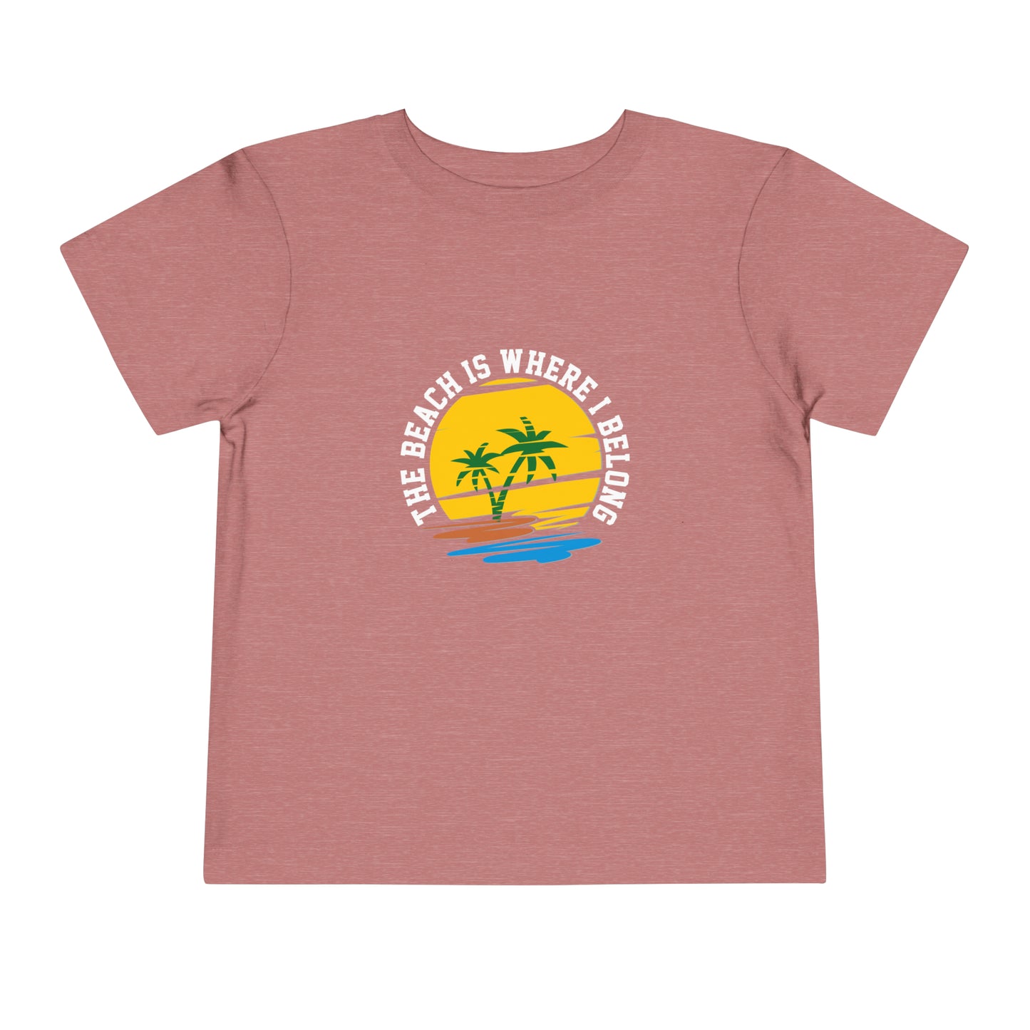 La plage est là où j’appartiens T-shirt pour tout-petits 